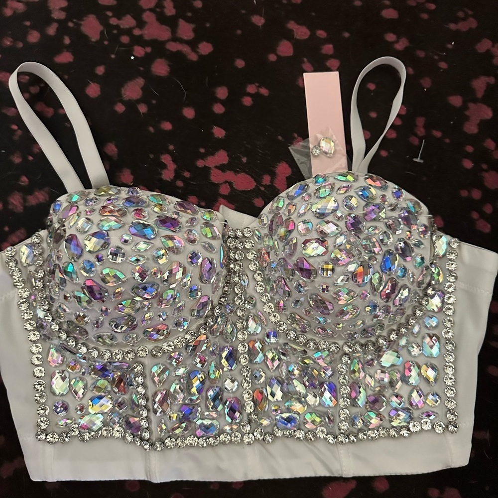 💎💎💎💎 diamond AB, crystal bustiers rhinestone top💎💎💎